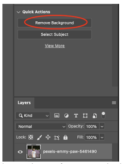 one click to easily remove the background in photoshop