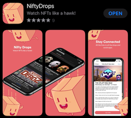 this app notifies you when new NFTs are coming in case you want to invest in NFTs in the primary market