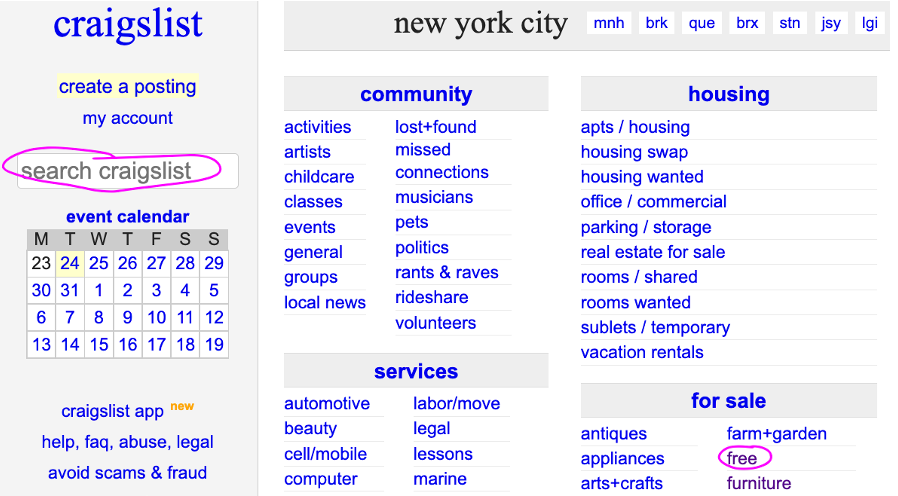 using craigslist to furnish your airbnb