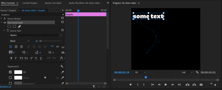 you can set multiple waypoints in Premiere Pro so that you can have move text a lot more dynamically