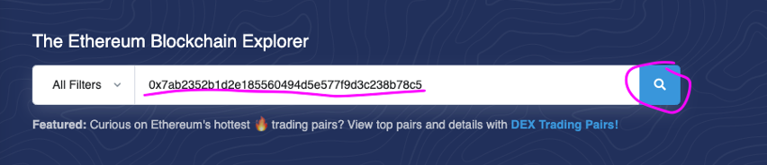 use etherscan to find the contract address for the nft